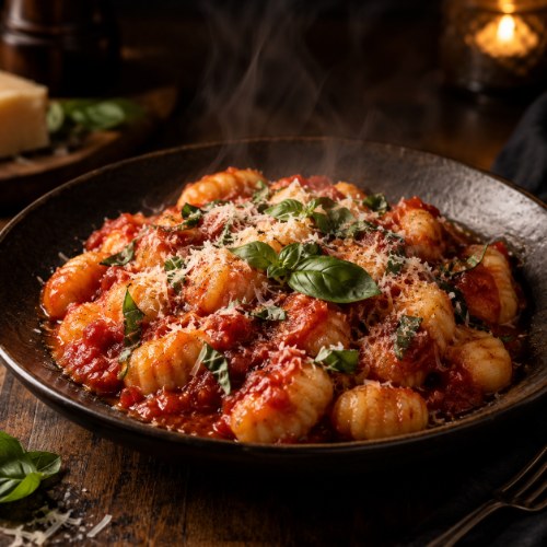 Ñoquis con Salsa de Tomate